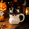 Hat Creative Ceramic Cat Mug 450ml Cute Cartoon Cat Mug with Lid Drinking Cup Home Drinkware. 