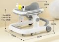 Modern Baby Walker with Adjustable Height Wheels Speed Anti-o-leg Anti-rollover Design and Music. 