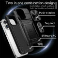 Case for iPhone 13 Pro Max with Camera Cover and Kickstand，Built-in 360° Rotate Ring Stand Magnetic Full Body Shockproof Bumper Protective Phone Cover Case. 