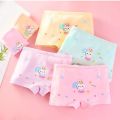 4 Pcs Baby Girls Pure Cotton Soft Boxer Briefs Panties (2-3 Years) (Print May Vary). 