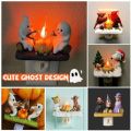 Trendy Flickering Snoopy Campfire Nightlight LED Cute Santa Claus Halloween Night Lights Twinkling Room Decor. 