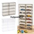 Xujiguanghui Stackable 1:64 Toy Model Cars Display Box 8 Grids Acrylic StLuxury orage Box Dustproof Wall Mounted Display Rack Hotwheels Cars. 