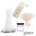 Candle Making Kits - Wicks, Stickers, Holder, Jars -10pcs Each. 