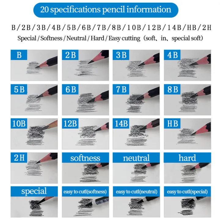 Charcoal%20soft/medium%203B%204B%20Mary%20drawing%20pencil%2012pcs/box%202H%20HB%20B%202B%205B%206B%207B%208B/hard/special%20soft%20pencil%20sketch%20stationery%20-%20Image%205