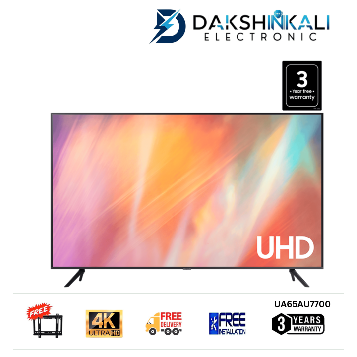 Samsung 65 inch Ultra HD 4K Smart TV || UA65AU7700 || 3 years Warranty