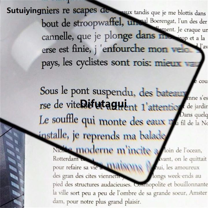Difutagui Sutuiying 1pc Book Magnifier , Magnifying Glass For Reading 7x4 . 7in , Bargain price Large New Sheet Magnifier Reading Aid Glass , 3X Page Magnifying Let