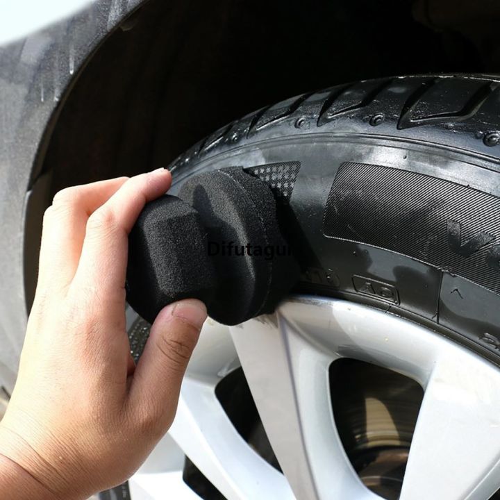 Difutagui Auto Wave Shape Tire Wax Polishing Compound Sponge Tyre Cleaning Sales promotion Sponge ARC Edge Sponge Ideal For Car Cleaning Tool