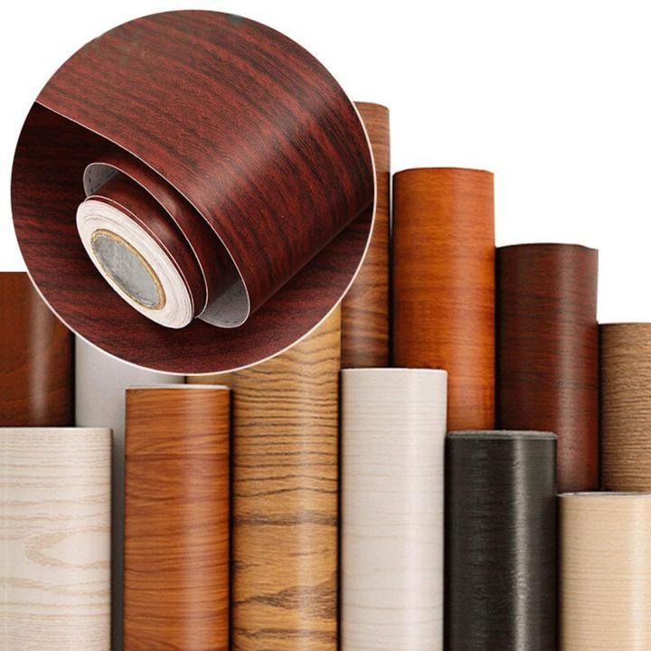 Self Adhesive Wood Grain Furniture Stickers PVC Wallpaper