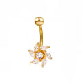 Fashion  Navel Piercing Belly Button Rings Belly Piercing Body Jewelry Flower Belly Button Nails Muqin. 