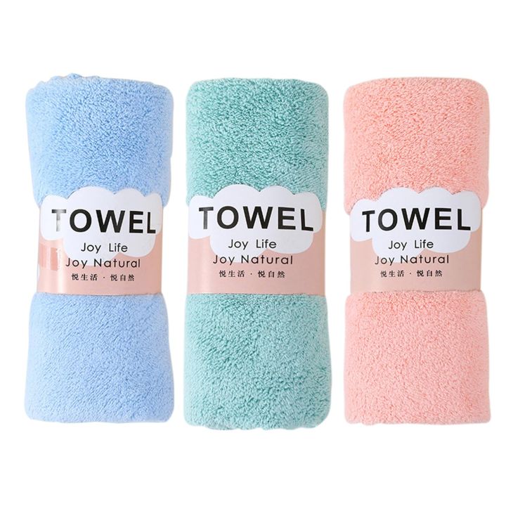 1 Piece Coral Velvet Soft Face Hand Towels (35x75cm) Random Colour