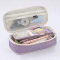 Cute Scalable Pen Bag Large Capacity Multifunctional Pen Box Canvas Stationery Bag Student Gift. 