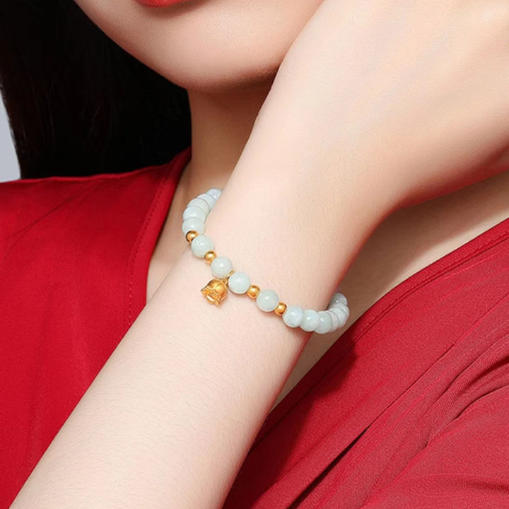 quality%E3%80%91Sikkim%20Blessing%20Bracelet%20National%20Tide%20Orchid%20Ginkgo%20Leaf%20Bracelet%20Women's%20Transfer%20Beads%20Espresso%20Rope%20Blessing%20Bracelet%20-%20Image%204