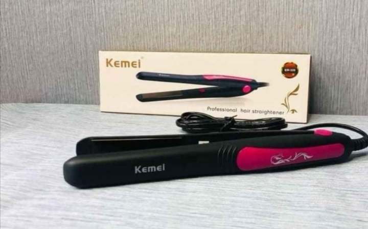 Kemei%20Black/Pink%20Flat%20Iron%20Professional%20Hair%20Straightener%20-%20KM-328%20-%20Image%202