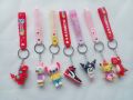 1Pcs New Fashion  Silicone Keychains Disney Donald Stitch Trend Keyrings Cartoon Doll Pendant Keyholder for Backpack. 