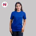 Nyptra Royal Blue Plain Oversize Solid Cotton T-Shirt For Women - Fashion | T-Shirts For Women | Women's Wear |. 
