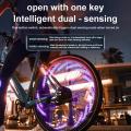 2025 NEW Solar Bicycle Wheel Light Bike Spoke Flash Lights MTB Cycling Induction Colorful Bike Spoke Warning Signal Lamp LED Neon Lantern. 