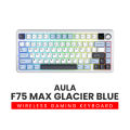 AULA F75 MAX Glacier Blue - Reaper Switch | 75% Hot Swappable Wireless Gaming Mechanical Keyboard. 