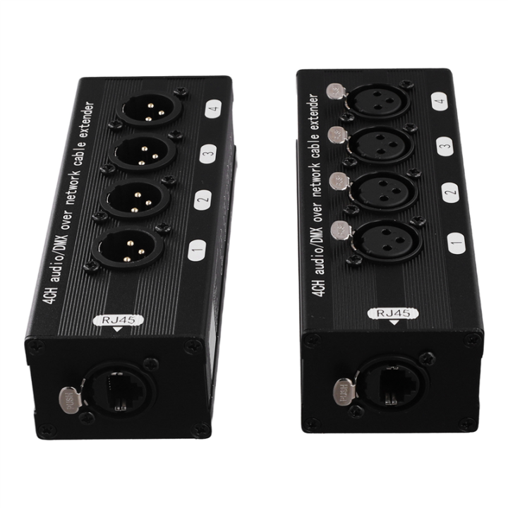 Xlr Extender ARELENE 1 Pair 4 Channel XLR/ Audio RJ45 Ethernet Extender XLR Extender ...