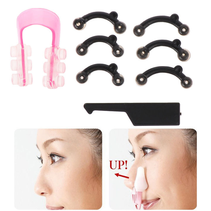 6PCS/Set 3 Sizes Women Beauty Nose Up Lifting Bridge Shaper Massage Tool No Pain Gener