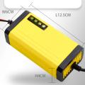 220V 110V Charger Gel Battery Motorcycle 12V in Charger Smart 2A12VLCD Display, Suitable for Car Fully Automatic Charging Adapter Lead Acid. 