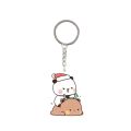 Acrylic Super Cute Couple Keychain Schoolbag Ornaments Sweet Animal Cute Cartoon Bubu Dudu Key Chain Kawaii Cartoon Bubu Dudu Panda Bear Keyring School Bag Accessories. 