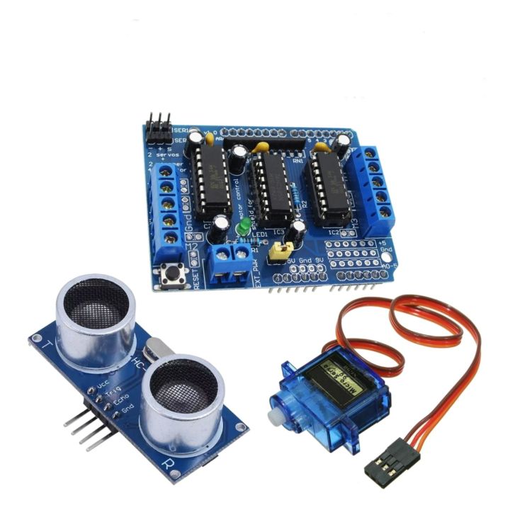Arduino Uno Robot Kit Set For Ultrasonic Obstacle Avoiding Car