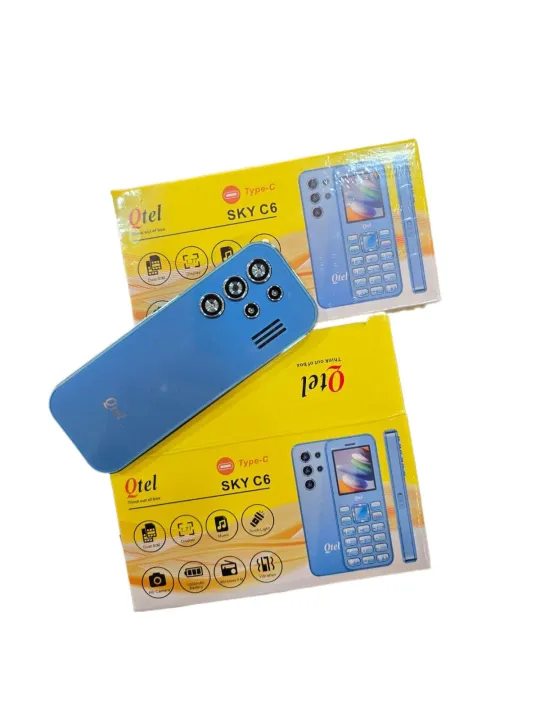Qtel%20SKY%20C6%20Dual%20Sim%20Feature%20Phone:%201.77"%20Display,%20HD%20Camera,%20Wireless%20FM,%20Torch%20Sidekey,%20Type-C%20Charger,%20iPhone%2015%20Inspired%20Design,%201000mAh%20Battery,%20Vibration,%20-%20Image%202
