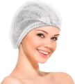 Disposable Cap Stretchable White Caps - Head Cover Hair For Cooking & Hygiene(100 Pieces). 