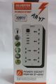 Silvertek 3000W Heavy Extension Cord With 6 Outlets Power Strip , 3 USB + PD & Surge Protection Multiplug 3M Cable. 