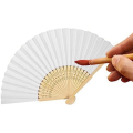 8Pcs DIY Paper Folding Fan Bamboo Hand Held Fan Blank for Kids Drawing Handheld Paper Fan Handheld Folded Fan. 
