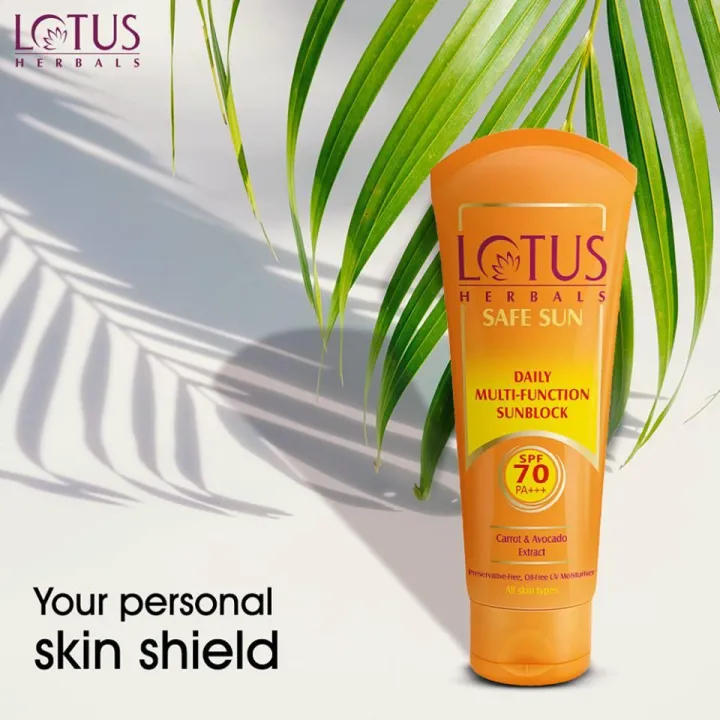 Lotus Herbals Safe Sun Daily Multi-Function Sunblock SPF70 PA+++ 60g