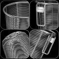 Organizer stainless pipe hanging wall mounted thickened drainable chopsticks Original kitchen cutlery rack dining steel spoon fork cage rack for home use. 