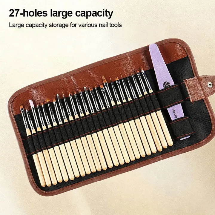 New%2025%20Holes%20Nail%20Art%20Tool%20Storage%20Foldable%20Large%20Capacity%20Light%20Therapy%20Pen%20Storage%20Leather%20Canvas%20Nail%20Art%20Pen%20Storage%20Box%20-%20Image%208
