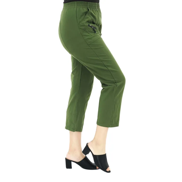Green%20Cotton%20Side%20Pocket%20Design%20Touser%20For%20Women%20-%20Image%204