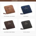 Multi-position 3 Fold Purse Elegant Medium Soft Large Capacity Men's Short Wallet Durable Solid Color Male Leather Purse Daily Use. 