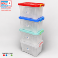 Bagmati Big Smart Box Multipurpose Plastic Storage Container Box With Lock (Clear/Transparent) – Rectangular 25 Liter. 