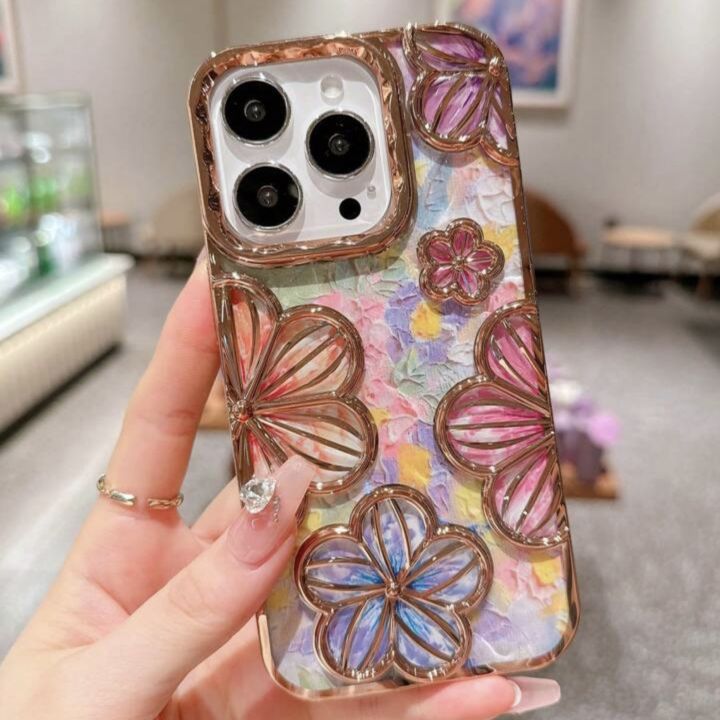 3D Floral Printed Case For iPhone 15 Pro Max By Lavish Deals