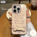 Mark Cute Three Striped White Puppy Graffiti Stand Shell Case Compatible for Redmi 9A 10A 12 A2 9C 10C 10 9 Fashion 13C 12C A1 9T Note 10s 10 9 13 8 12 11 Pro Max 11s Poco X5 X6 M3 Pro 11 Double Transparent Soft Cover. 