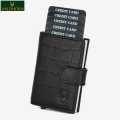 WildHorn Nepal RFID Protected 100% Genuine Leather Unisex Cardholder (CRD 001 Black Croco). 