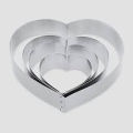 BAKERY HUB 5 Piece Stainless Steel Heart Shaped Cake/Bakery Cutter  6, 7,8, 9 & 10 inch (Pack of 5 Heart Shaped Cutters). 