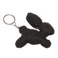 Dark Grey Handcrafted Felt Key Chain. 