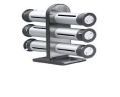Zevro Magnetic Zero Gravity Spice Rack with Containers, Metallic / Gray. 