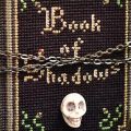 Certiou Gothic Cross-stitch Patterns Spooky Halloween Cross Stitch Kit Diy Gothic Craft Set for All Ages Book of Shadows Design for Book. 
