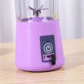 6 Blades USB Rechargeable Portable Electric Fruit Juicer Smoothie Blender-380Ml. 