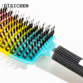 DISICHEN Special Bristle Nylon Hair Brush Girls Hair Scalp Massage Comb Women Wet Curly Detangle Hair Brush for Salon Hairdressing Styling Tool. 