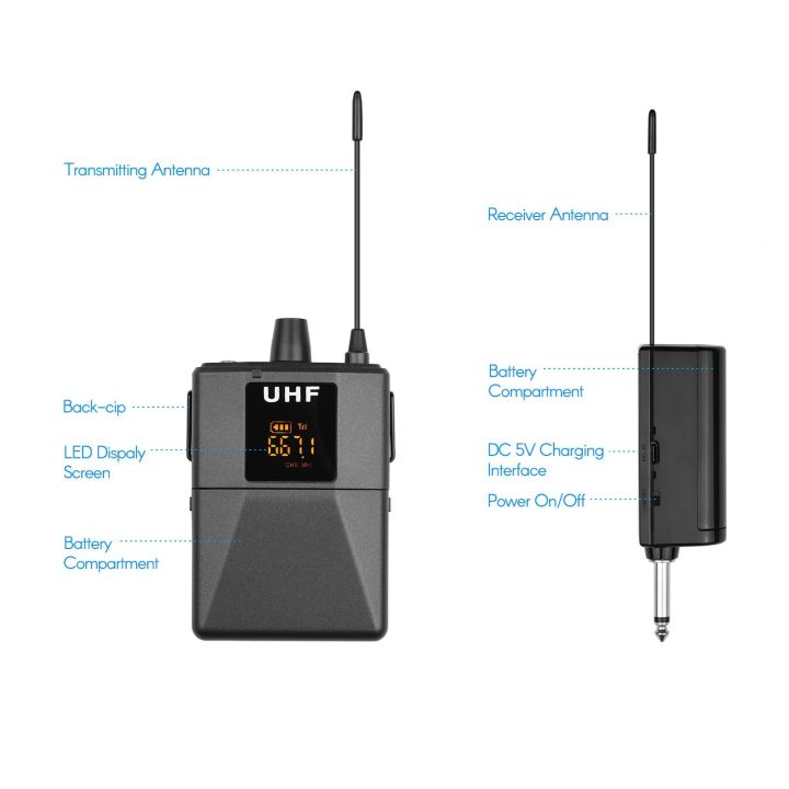 UHF%20Wireless%20Microphone%20ystem%20with%20Microphone%20Body-pack%20Transmitter%20and%20Receiver%20-%20Image%207