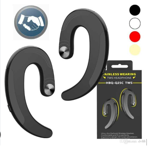 Hbq-Q25 Tws Cordless Wireless Bluetooth Waterproof Earbuds Bone Conduction Earbuds