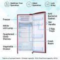 Samsung 192L Single Door Refrigerator = RR20C20C2RH with Digital Inverter Technology, Energy Saving Performance, Fast Direct Cooling System, Low Noise Operation, Stabilizer Free, Durable Build & Stylish Scarlet Red Finish. 