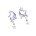 【Fresh designs】Moon Splash Star River Earrings Women's Water Light Niche Dreamy Sweet Earrings Advanced Sense Earrings. 