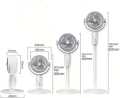 Electric Rechargeable Pedestal Fan – Remote Control, 90°-180° Auto Oscillating & Height Adjustable Table Fan with 5 Speeds & Timer for Home, Office & Outdoor Use. 